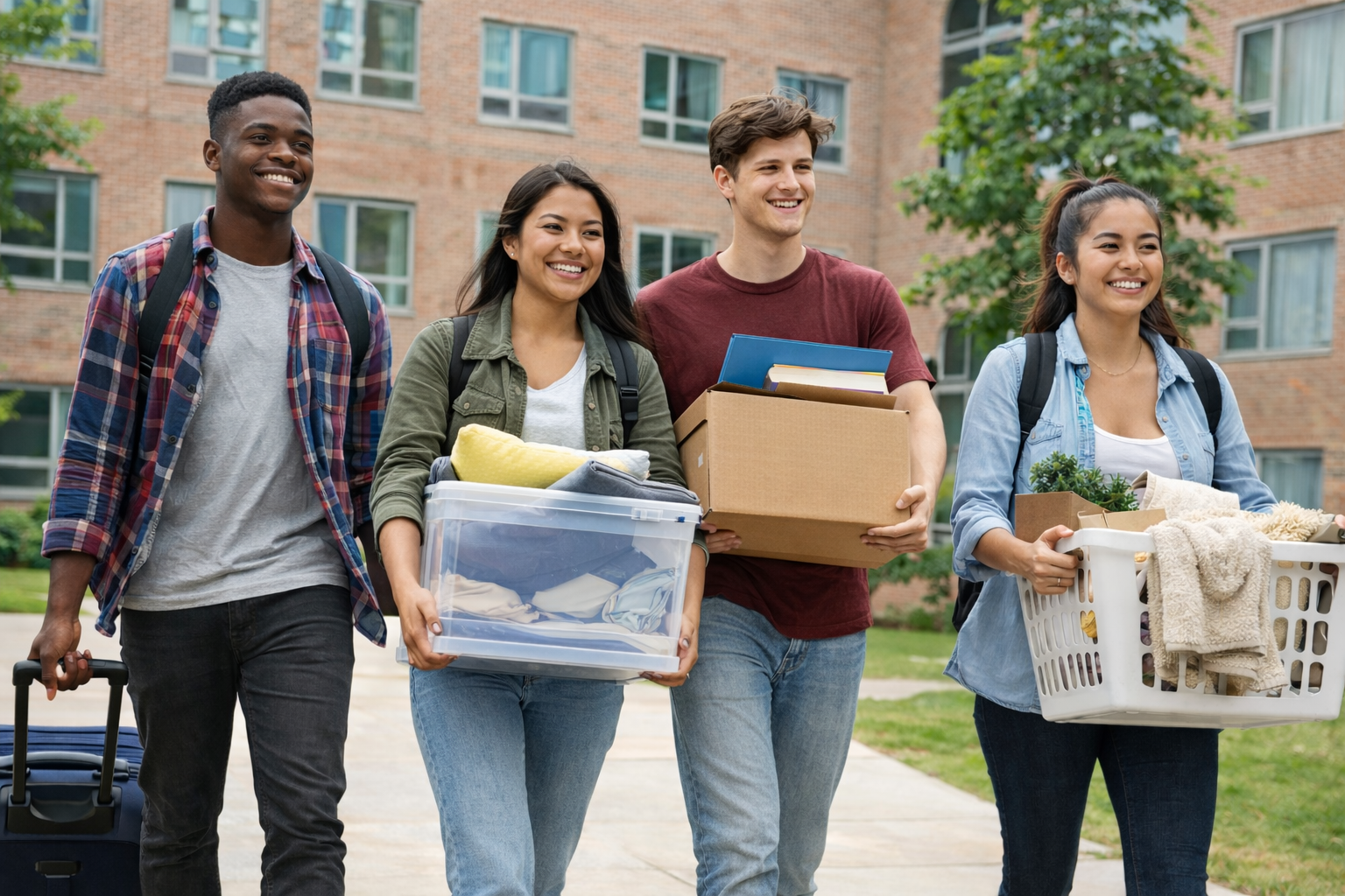 Students moving out of their dorms and using Annacis lock up for storage over summer.